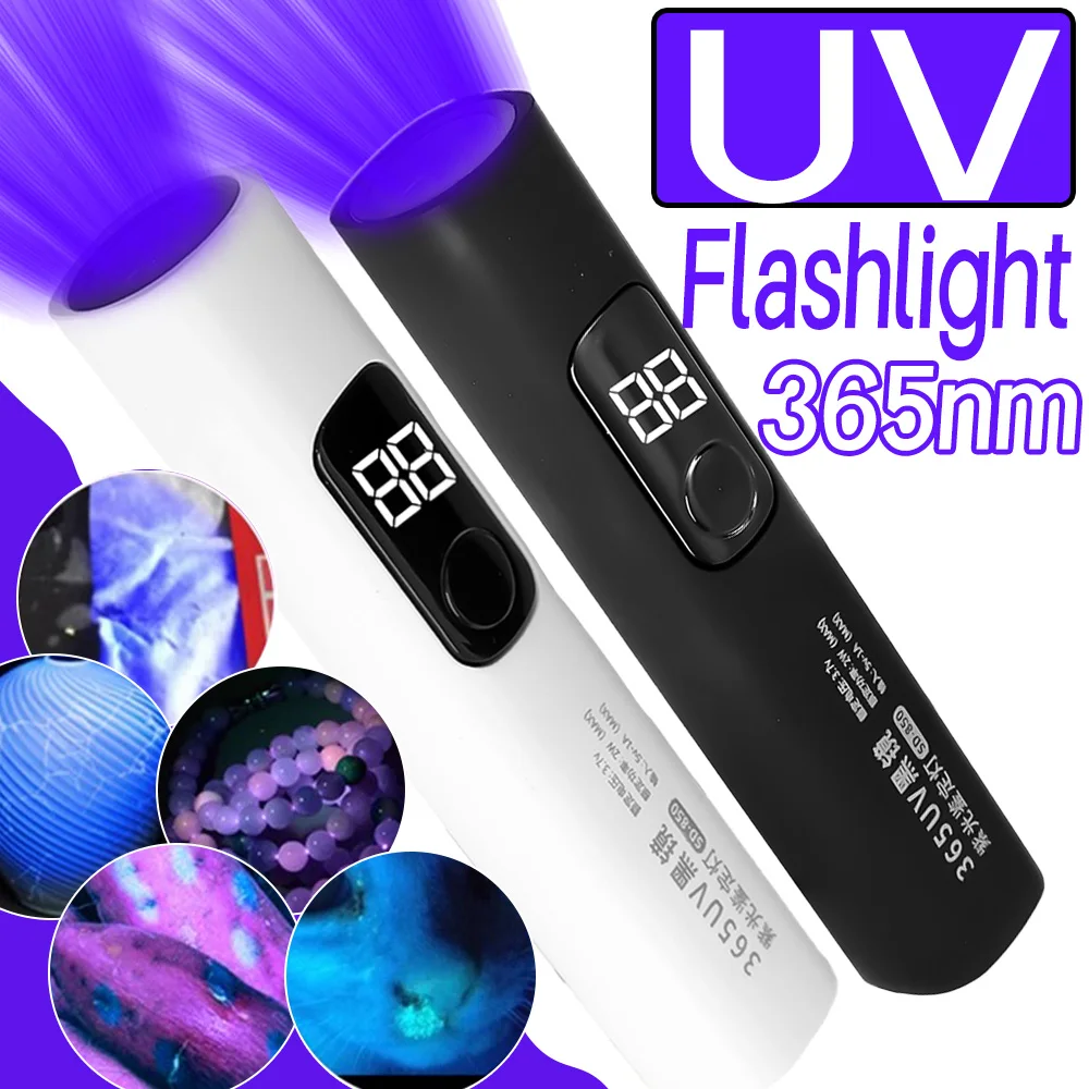 365nm UV Flashlight Purple Light Zoomable ABS Camping Ultraviolet Flashlights Pet Stacks Fluorescent Detection Verification Lamp
365nm UV Flashlight Purple Light Zoomable ABS Camping Ultraviolet Flashlights Pet Stacks Fluorescent Detection Verification Lamp