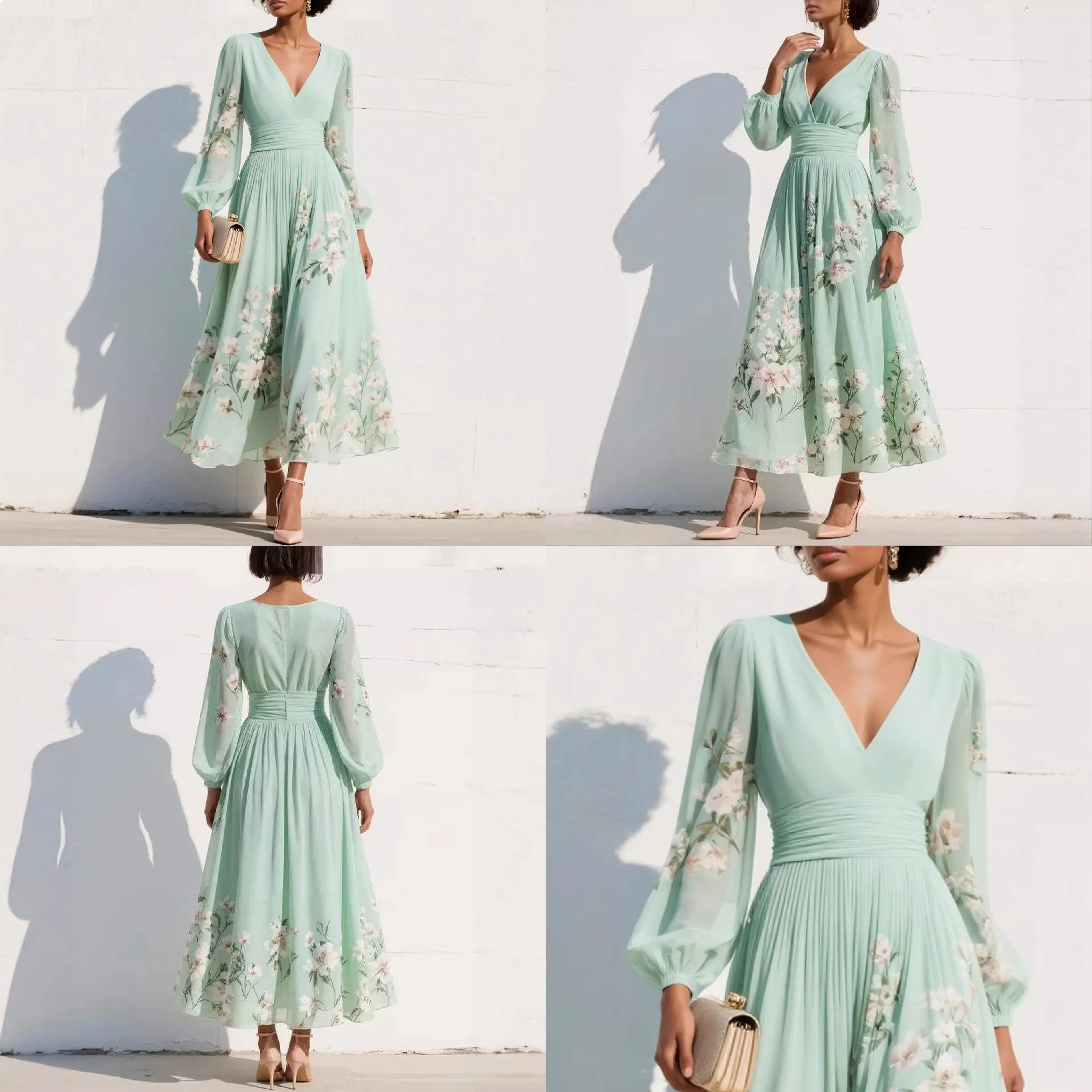 Chiffon Long Sleeve Pleated Dress Spring Summer Dresses Maxi Dress Flowy Ruched Formal Evening Gown Matching Sets
Chiffon Long Sleeve Pleated Dress Spring Summer Dresses Maxi Dress Flowy Ruched Formal Evening Gown Matching Sets