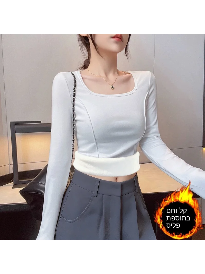 Women's Fleece Lined Thick Long Sleeve Slim Fit Thermal Top V Neck Single Layer Modal Fabric High Elasticity Warmth Innerwear
Women's Fleece Lined Thick Long Sleeve Slim Fit Thermal Top V Neck Single Layer Modal Fabric High Elasticity Warmth Innerwear