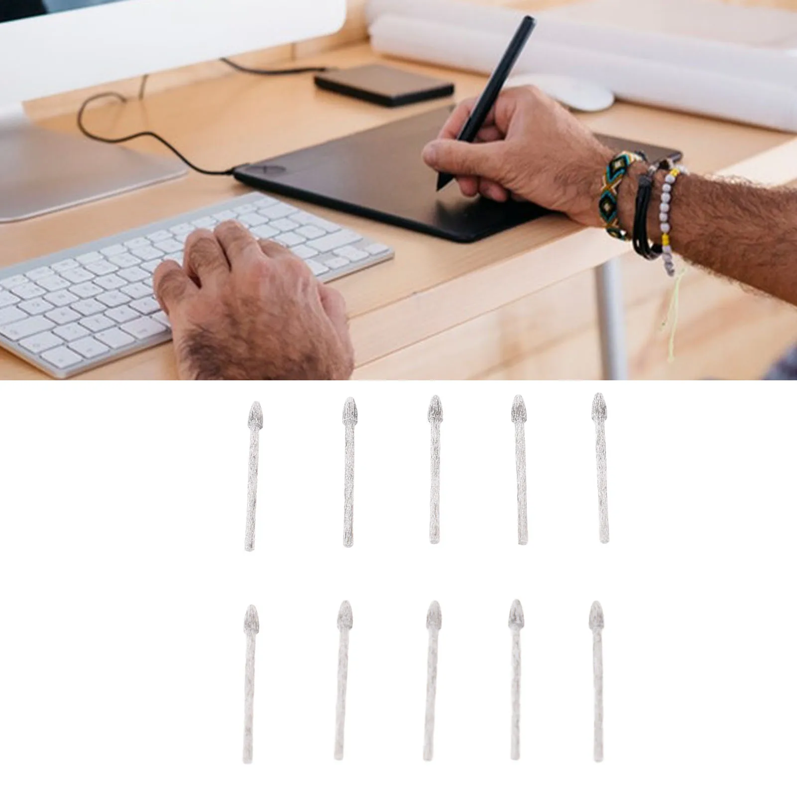 10PCS Pen Stylus Felt Nibs Stainless Steel Tablet Pen Replacement Tips for Kamvas 12 13 22 22 Plus Pro 16 Plus 4K Pro24 4K
10PCS Pen Stylus Felt Nibs Stainless Steel Tablet Pen Replacement Tips for Kamvas 12 13 22 22 Plus Pro 16 Plus 4K Pro24 4K