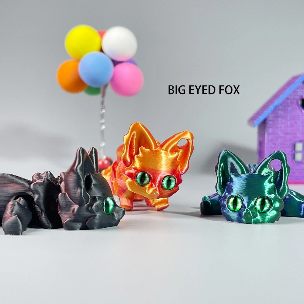 New 3D Printing Fox Model Figurines with Keychain Tail Movable Ornament Backpack Decoration Pendant Home Tabletop Miniatures
New 3D Printing Fox Model Figurines with Keychain Tail Movable Ornament Backpack Decoration Pendant Home Tabletop Miniatures