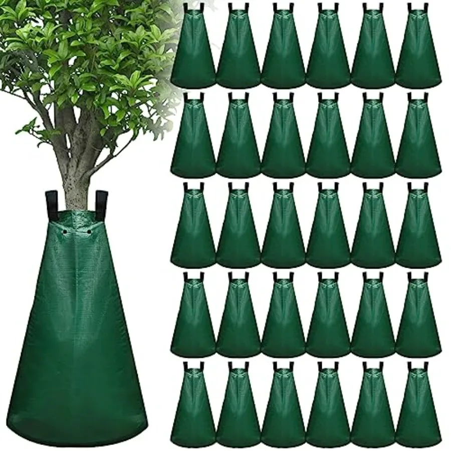 32 Pack Slow Release Tree Watering Bags for Outdoor Use PVC Material Black Color Reusable Automatic Drip Irrigation with 20-Gal
32 Pack Slow Release Tree Watering Bags for Outdoor Use PVC Material Black Color Reusable Automatic Drip Irrigation with 20-Gal