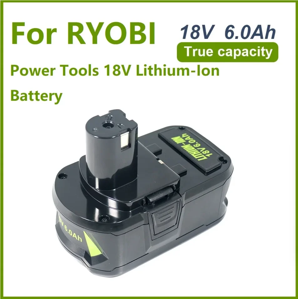 For RYOBI 18V 6.0Ah/6000mAh High-performance low self-discharge lithium-ion battery for power tools, P104 P107 P108 RB18L50....
For RYOBI 18V 6.0Ah/6000mAh High-performance low self-discharge lithium-ion battery for power tools, P104 P107 P108 RB18L50....