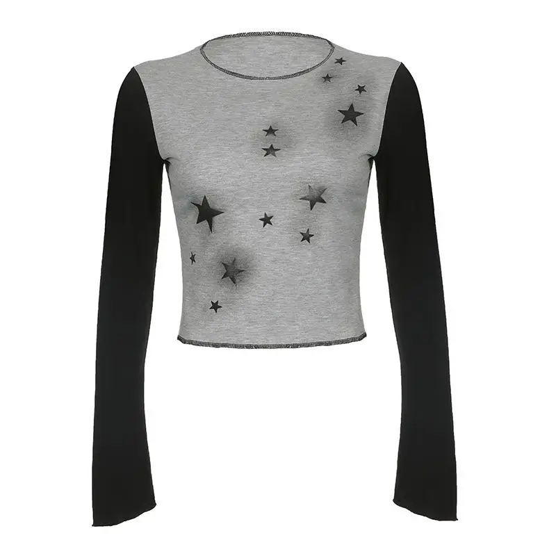 Ezgaga Women T Shirts Patchwork Star Printed Long Sleeve Vintage Crop Tops Y2k Aesthetic Harajuku Fashion Tee Shirt Casual
Ezgaga Women T Shirts Patchwork Star Printed Long Sleeve Vintage Crop Tops Y2k Aesthetic Harajuku Fashion Tee Shirt Casual