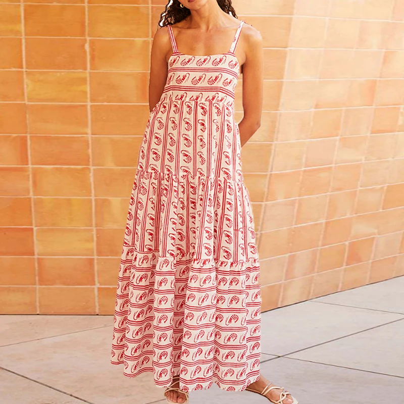 2024 Fashion Vacation Contrasting Printed Women Dress Elegant Sleeveless Pleated Dress Sexy Off Shoulder High Waist Beach Dress
2024 Fashion Vacation Contrasting Printed Women Dress Elegant Sleeveless Pleated Dress Sexy Off Shoulder High Waist Beach Dress