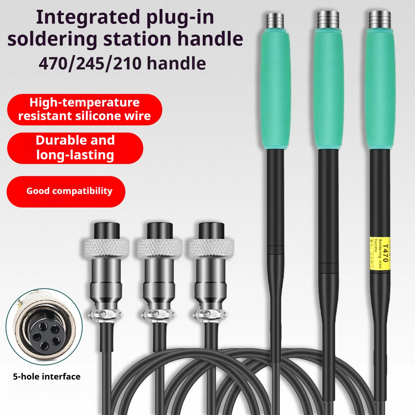 T210 Soldering platform handle soldering iron handle integrated plug type applicable and Carnoyu soldering platform
T210 Soldering platform handle soldering iron handle integrated plug type applicable and Carnoyu soldering platform
