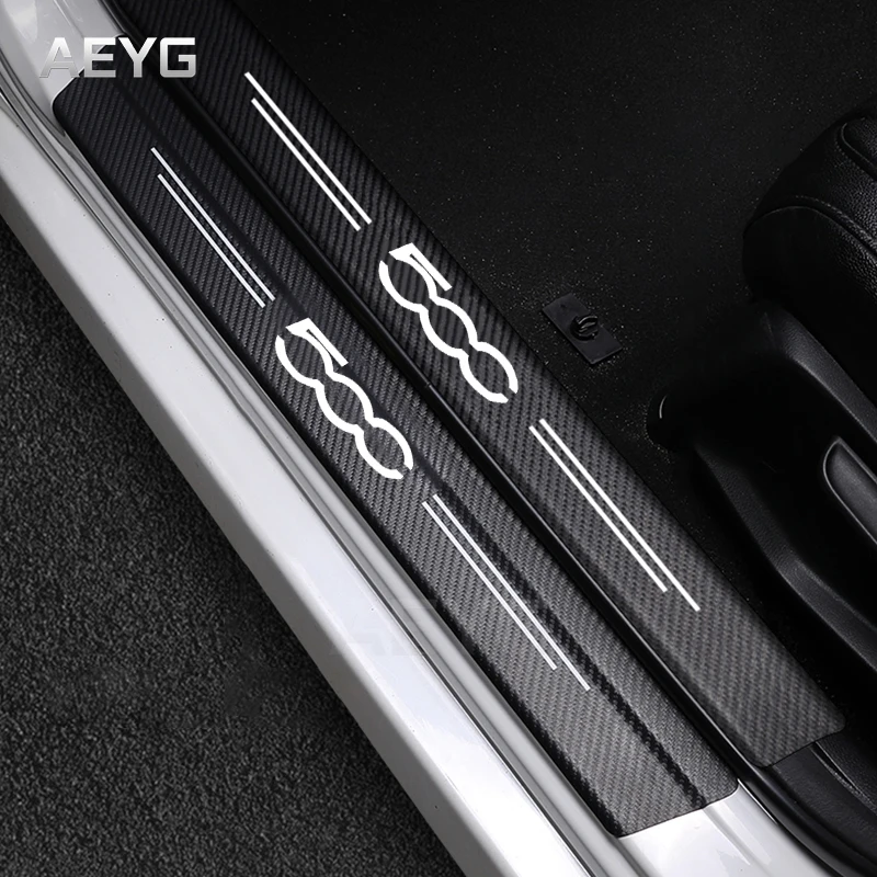Carbon Fiber Car Door Sill Guard Stickers For FIAT 500 Threshold Anti Scratch Decals Leather Vinyl Door Pedal Protector Films
Carbon Fiber Car Door Sill Guard Stickers For FIAT 500 Threshold Anti Scratch Decals Leather Vinyl Door Pedal Protector Films