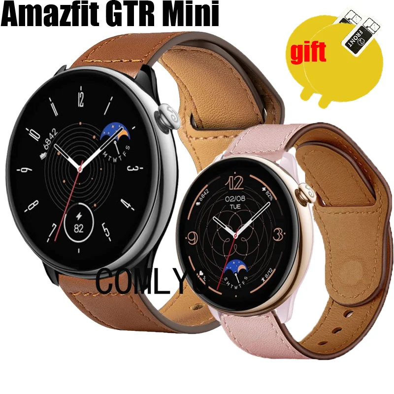 Кожаный браслет для Amazfit GTR Mini, ремешок для мужских и женских часов, ремешок для часов, защитная пленка для экрана
Кожаный браслет для Amazfit GTR Mini, ремешок для мужских и женских часов, ремешок для часов, защитная пленка для экрана