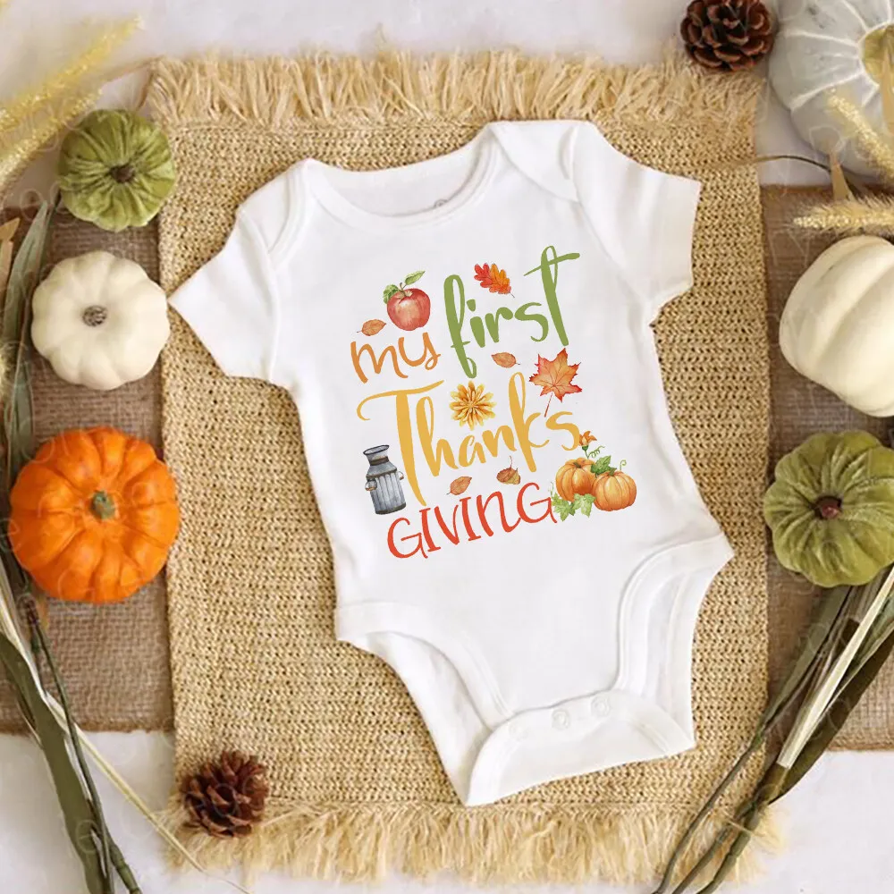 My First Thanksgiving Pumpkin Print Baby Jumpsuit Fall Holiday Party Infant Outfit Clothes Festive Newborn Short Sleeve Romper
My First Thanksgiving Pumpkin Print Baby Jumpsuit Fall Holiday Party Infant Outfit Clothes Festive Newborn Short Sleeve Romper
