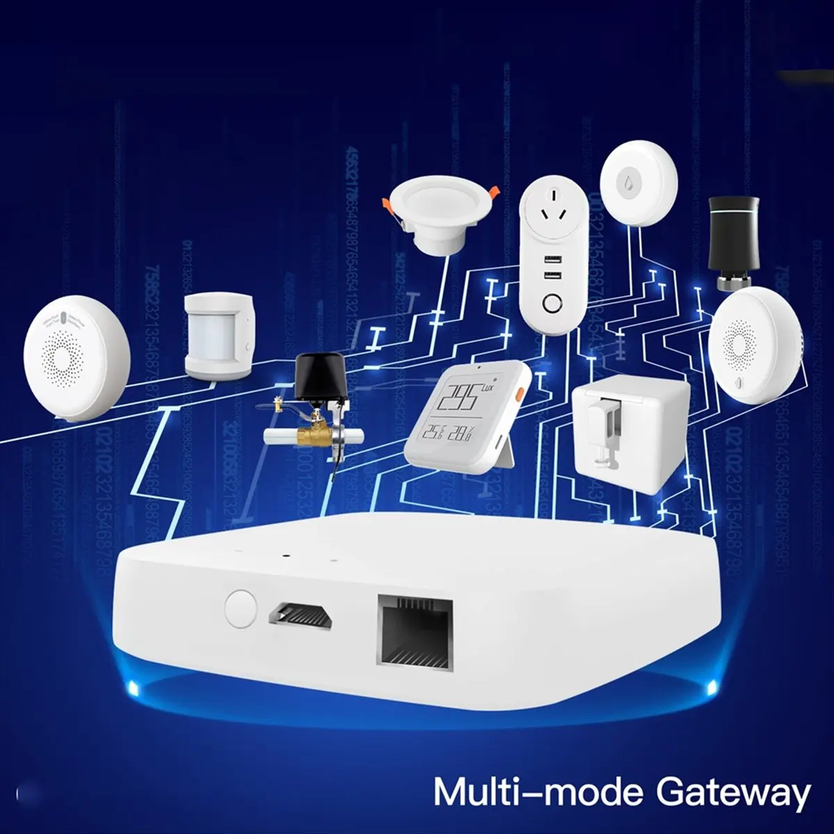 Tuya Smart Wired Multi-Mode Gateway ZigBee Bluetooth Mesh Hub Smart Life APP Remote Voice Control Via Home
Tuya Smart Wired Multi-Mode Gateway ZigBee Bluetooth Mesh Hub Smart Life APP Remote Voice Control Via Home