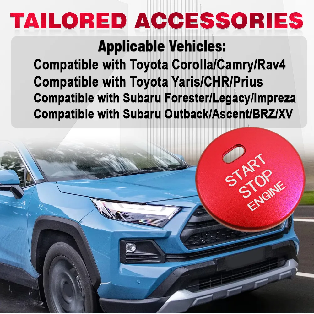 Car Start Stop Engine Button Cover Rings For Toyota Corolla Camry Rav4 Yaris CHR Prius Subaru Forester Legacy Impreza Outback
Car Start Stop Engine Button Cover Rings For Toyota Corolla Camry Rav4 Yaris CHR Prius Subaru Forester Legacy Impreza Outback