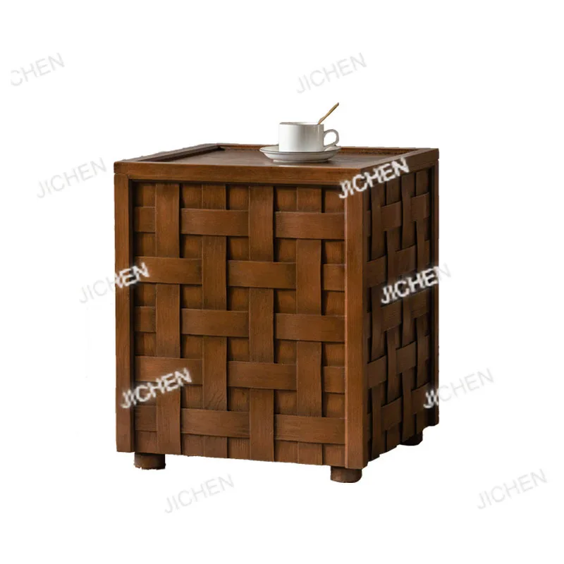New Chinese-style creative woven surface coffee table small apartment household sofa side can be stored corner few balcony decor
New Chinese-style creative woven surface coffee table small apartment household sofa side can be stored corner few balcony decor