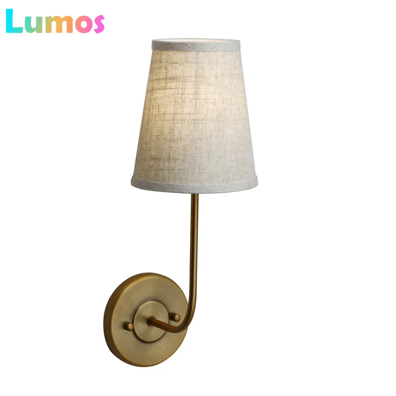 PF Phansthy Classic Country Industrial Wall Lamp With Flared Funnel Linen Shade Bedside Reading Light For Bedroom
PF Phansthy Classic Country Industrial Wall Lamp With Flared Funnel Linen Shade Bedside Reading Light For Bedroom