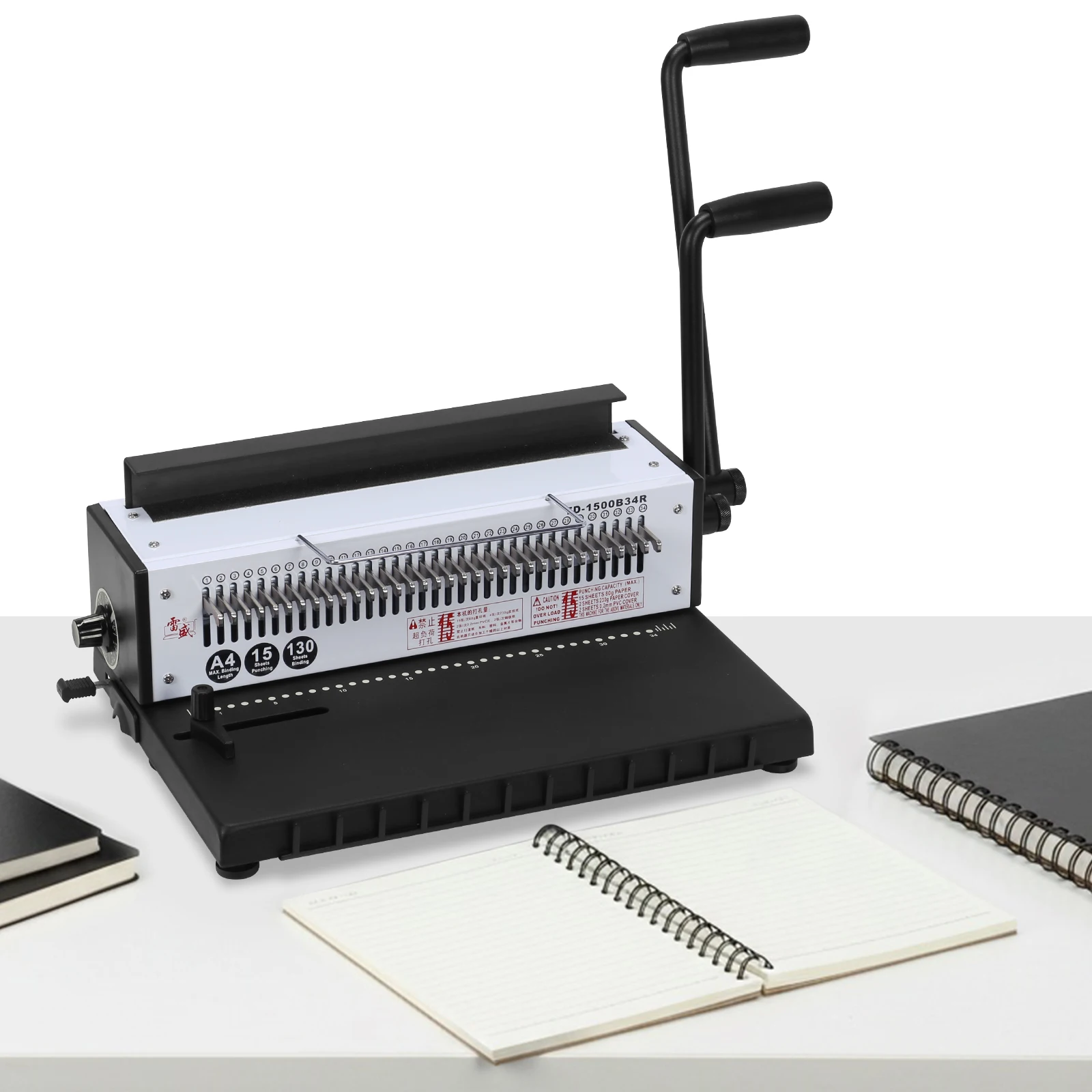 1500B34R Multifunctional Binder Puncher Punch 15 Sheets/Bind 130 Sheets Modern Commercial Binding Machine for Home & Office
1500B34R Multifunctional Binder Puncher Punch 15 Sheets/Bind 130 Sheets Modern Commercial Binding Machine for Home & Office