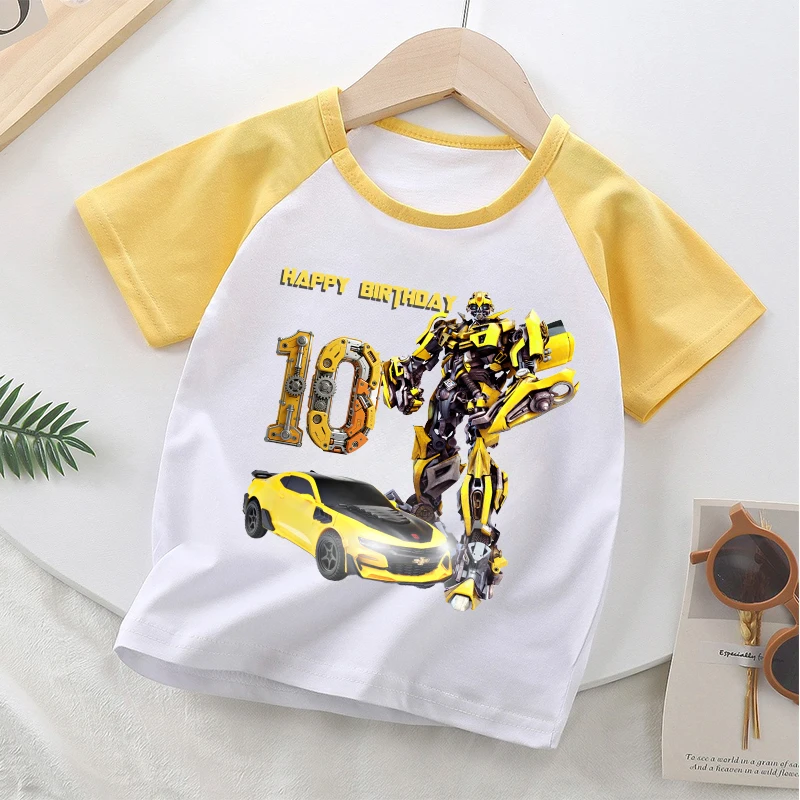 Transformers T-shirt for Children Birthday Number Tops Boy Short Sleeve Baby Soft Tee Clothing Children's Clothes Birthday Gift
Transformers T-shirt for Children Birthday Number Tops Boy Short Sleeve Baby Soft Tee Clothing Children's Clothes Birthday Gift