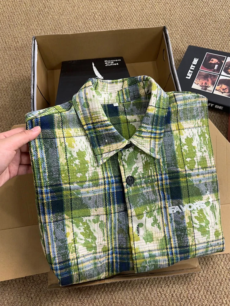 Vintage Men's Long Sve Plaid irt Avocado een Dyed irt Youth Faion Spring Outfit Layering Jaet Casual Polyester N...
Vintage Men's Long Sve Plaid irt Avocado een Dyed irt Youth Faion Spring Outfit Layering Jaet Casual Polyester N...