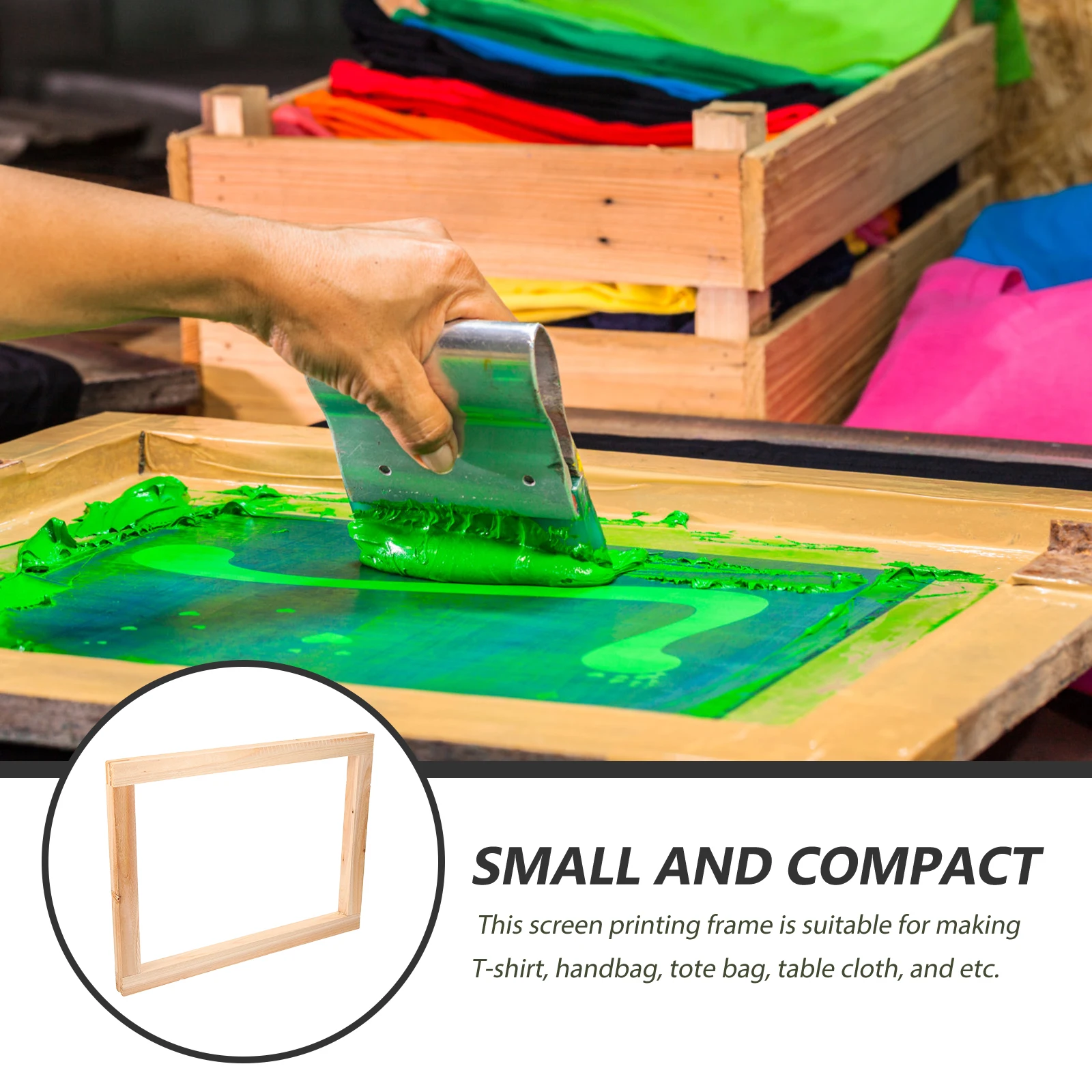 Reusable Wooden Screen Printing Frame for DIY T Shirt Handbag Compact Size Sturdy Practical Art Supplies Washable
Reusable Wooden Screen Printing Frame for DIY T Shirt Handbag Compact Size Sturdy Practical Art Supplies Washable