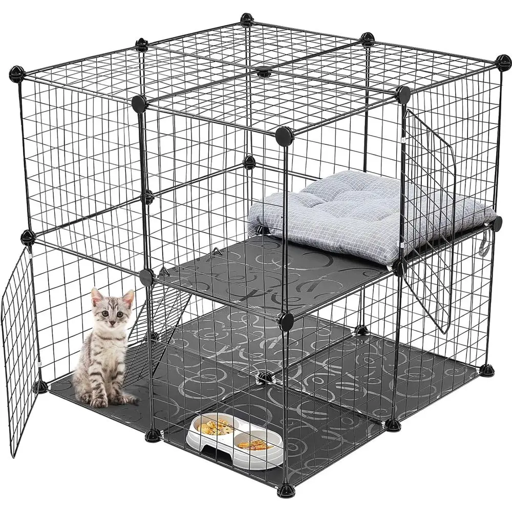 2 Tier Large Cat Cage Crate DIY Pet Playpen Detachable Dense Metal Wire erret Cage Indoor Cat Kennels or Kitten Puppy Bunny Exer
2 Tier Large Cat Cage Crate DIY Pet Playpen Detachable Dense Metal Wire erret Cage Indoor Cat Kennels or Kitten Puppy Bunny Exer