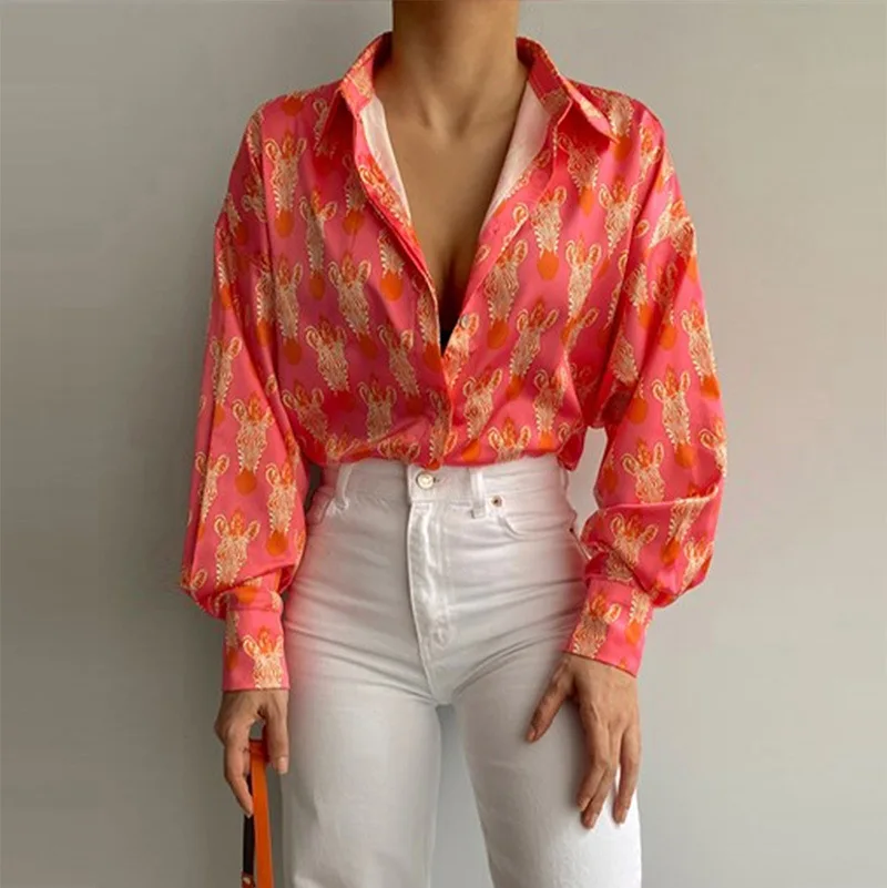 Ardm Casual Button-Up Shirts For Women Sexy Flower Print Office Ladies Blouses Vintage Long Sleeve Top
Ardm Casual Button-Up Shirts For Women Sexy Flower Print Office Ladies Blouses Vintage Long Sleeve Top
