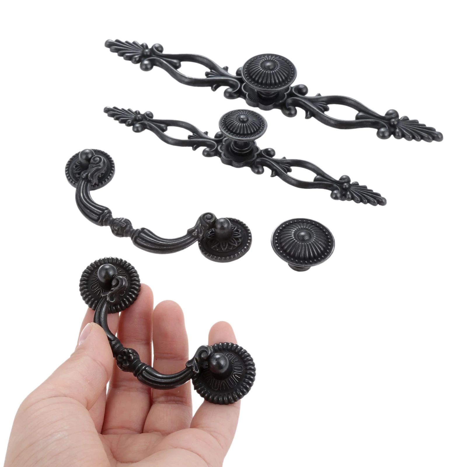 1Pc 64/96/128/160mm Black Door Pulls Zinc Alloy Vintage Cabinet Handles Drawer Knobs Furniture Handle Hardware
1Pc 64/96/128/160mm Black Door Pulls Zinc Alloy Vintage Cabinet Handles Drawer Knobs Furniture Handle Hardware