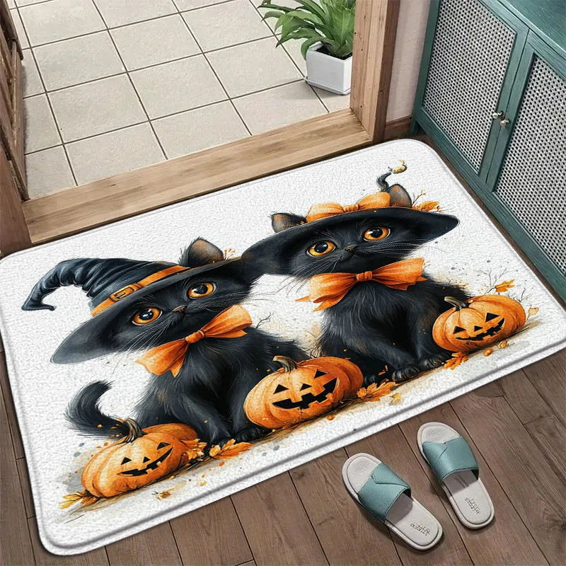 Halloween Doormat Cartoon black cat pumpkin Ghost Floor Mat Home Decorative Living Room Rug Anti-Slip Mat Kitchen Carpet
Halloween Doormat Cartoon black cat pumpkin Ghost Floor Mat Home Decorative Living Room Rug Anti-Slip Mat Kitchen Carpet