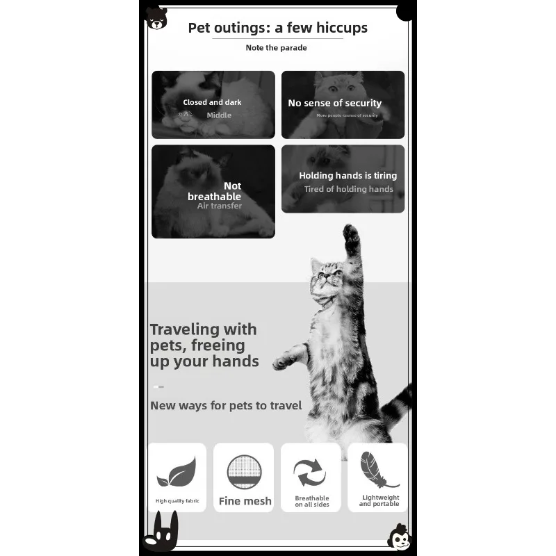 Portable Large Capacity Cat Bag with Removable Universal Wheel Trolley Case Breathable Foldable Pet Transport with Comfort Featu
Portable Large Capacity Cat Bag with Removable Universal Wheel Trolley Case Breathable Foldable Pet Transport with Comfort Featu