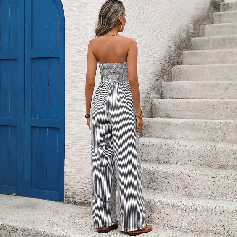 New Sleeveless Camisole Striped Jumpsuit for Spring and Summer 2026, Comfortable and Casual Straight-cut Jumpsuit for Women
New Sleeveless Camisole Striped Jumpsuit for Spring and Summer 2026, Comfortable and Casual Straight-cut Jumpsuit for Women