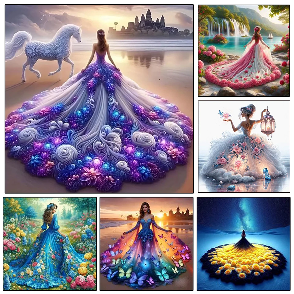 5D DIY Diamond Painting New Cross Embroidery Set Landscape Women's Beautiful Flower Skirt Full Diamond Mosaic Embroidery
5D DIY Diamond Painting New Cross Embroidery Set Landscape Women's Beautiful Flower Skirt Full Diamond Mosaic Embroidery