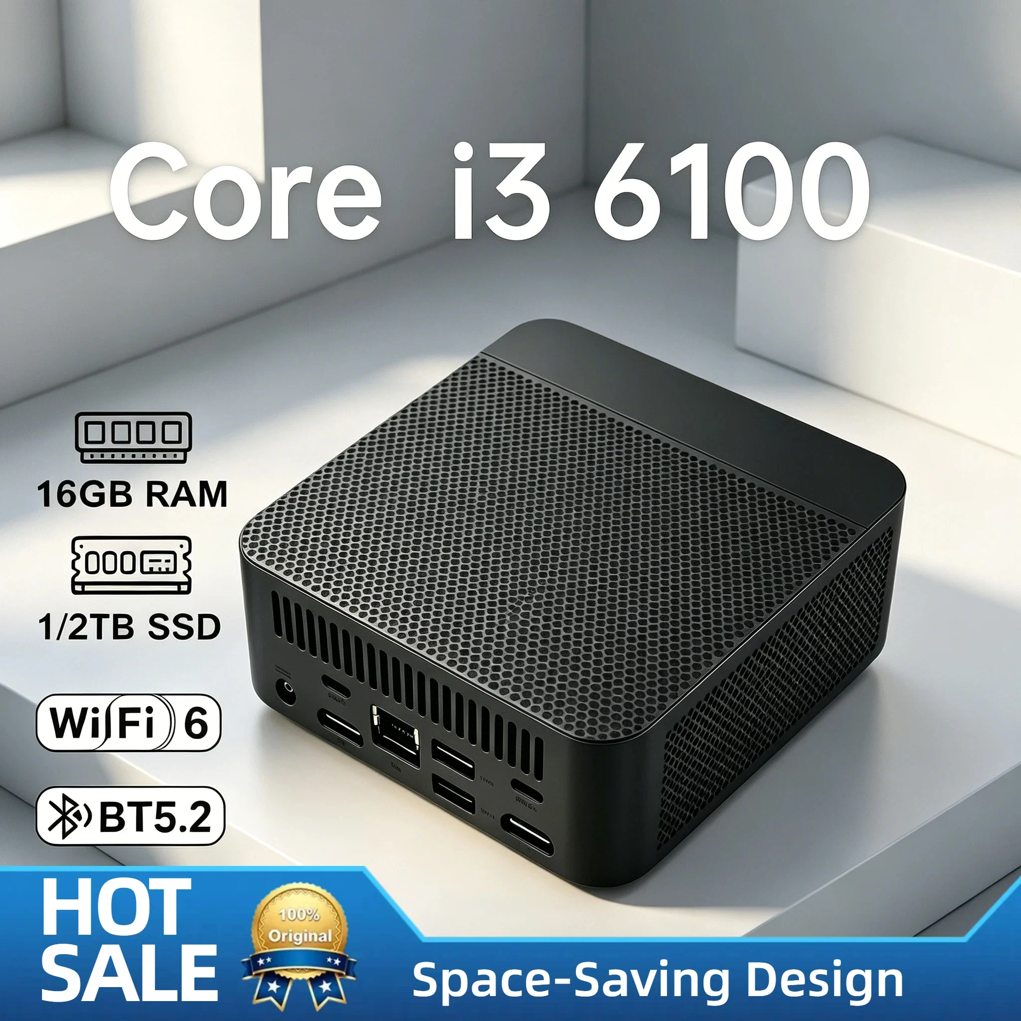 Home Office Pro Max Intel Core i3 6100 Mini PC 16GB DDR4 M.2 SSD Triple 4K WiFi6 Portable Media Play Host
Home Office Pro Max Intel Core i3 6100 Mini PC 16GB DDR4 M.2 SSD Triple 4K WiFi6 Portable Media Play Host