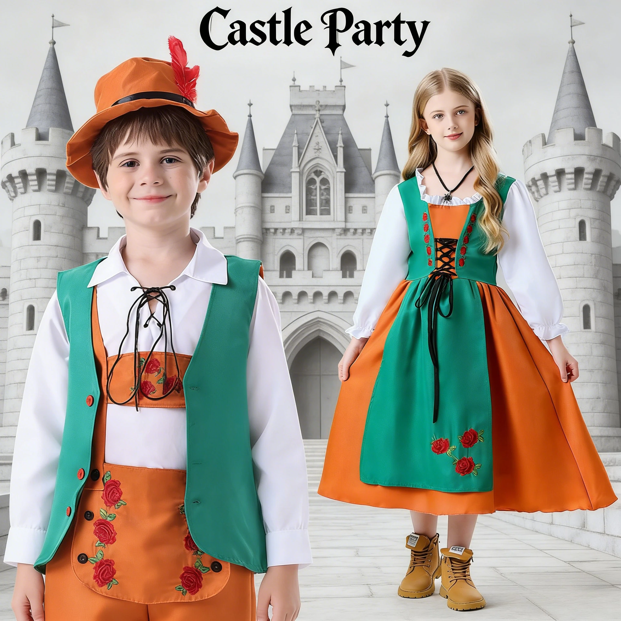 Kids German Beer Festival Costume Boys Girls Long Sleeve Outfit Halloween Party Oktoberfest Dress Up Attire
Kids German Beer Festival Costume Boys Girls Long Sleeve Outfit Halloween Party Oktoberfest Dress Up Attire