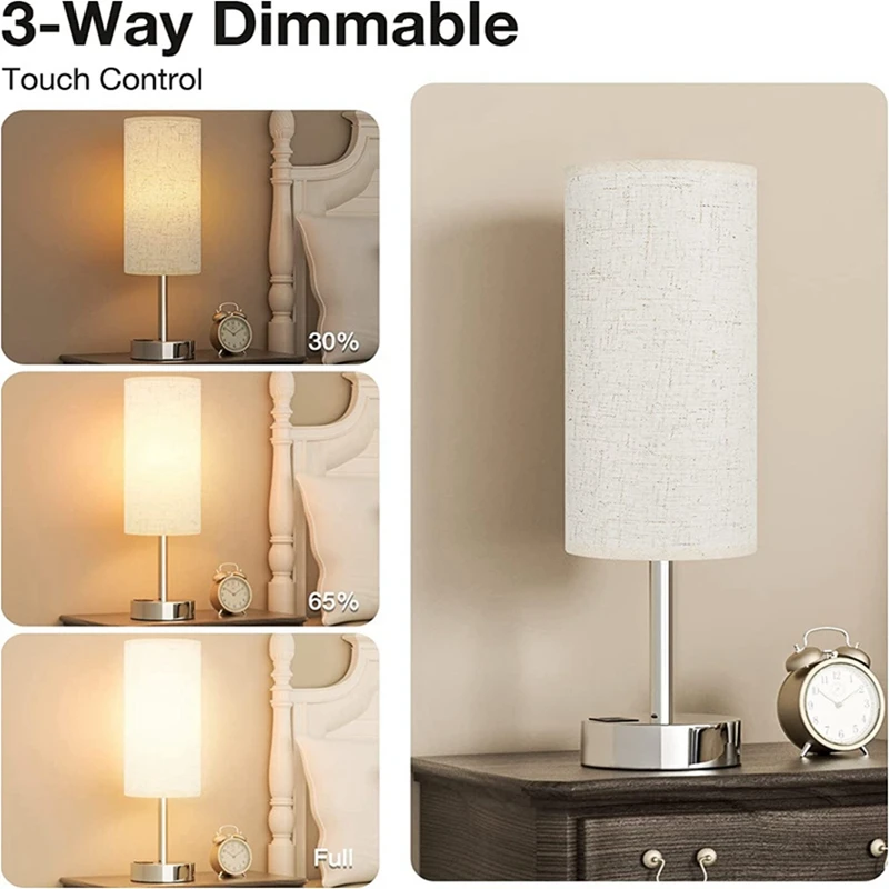 【Popular】Bedside Table Lamp Touch Control Writing Lamps With USB-C USB-A Charging Port USB Lamp Lampshade Study
【Popular】Bedside Table Lamp Touch Control Writing Lamps With USB-C USB-A Charging Port USB Lamp Lampshade Study