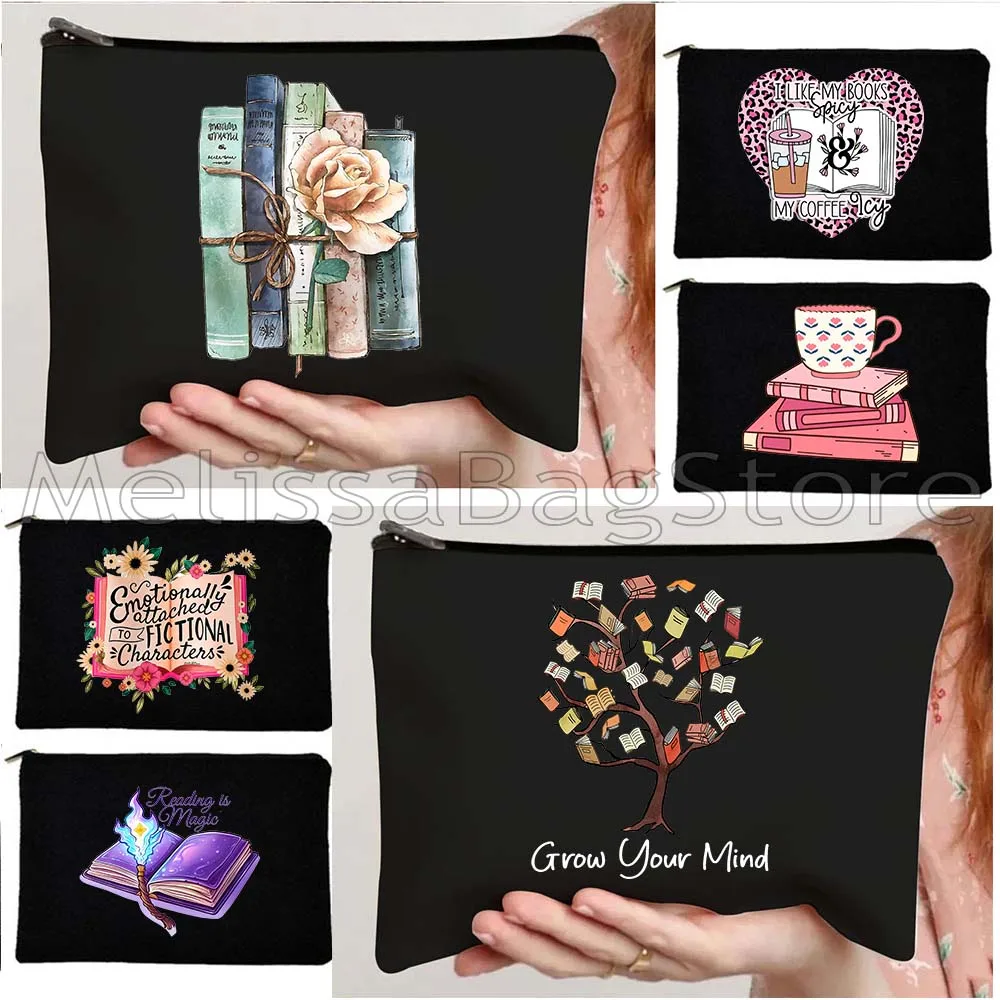Aesthetic Books Lover Bookish Quotes Floral Flowers Growing From Book Reading Tea Cup Cat Storage Cosmetic Bag Makeup Case Pouch
Aesthetic Books Lover Bookish Quotes Floral Flowers Growing From Book Reading Tea Cup Cat Storage Cosmetic Bag Makeup Case Pouch