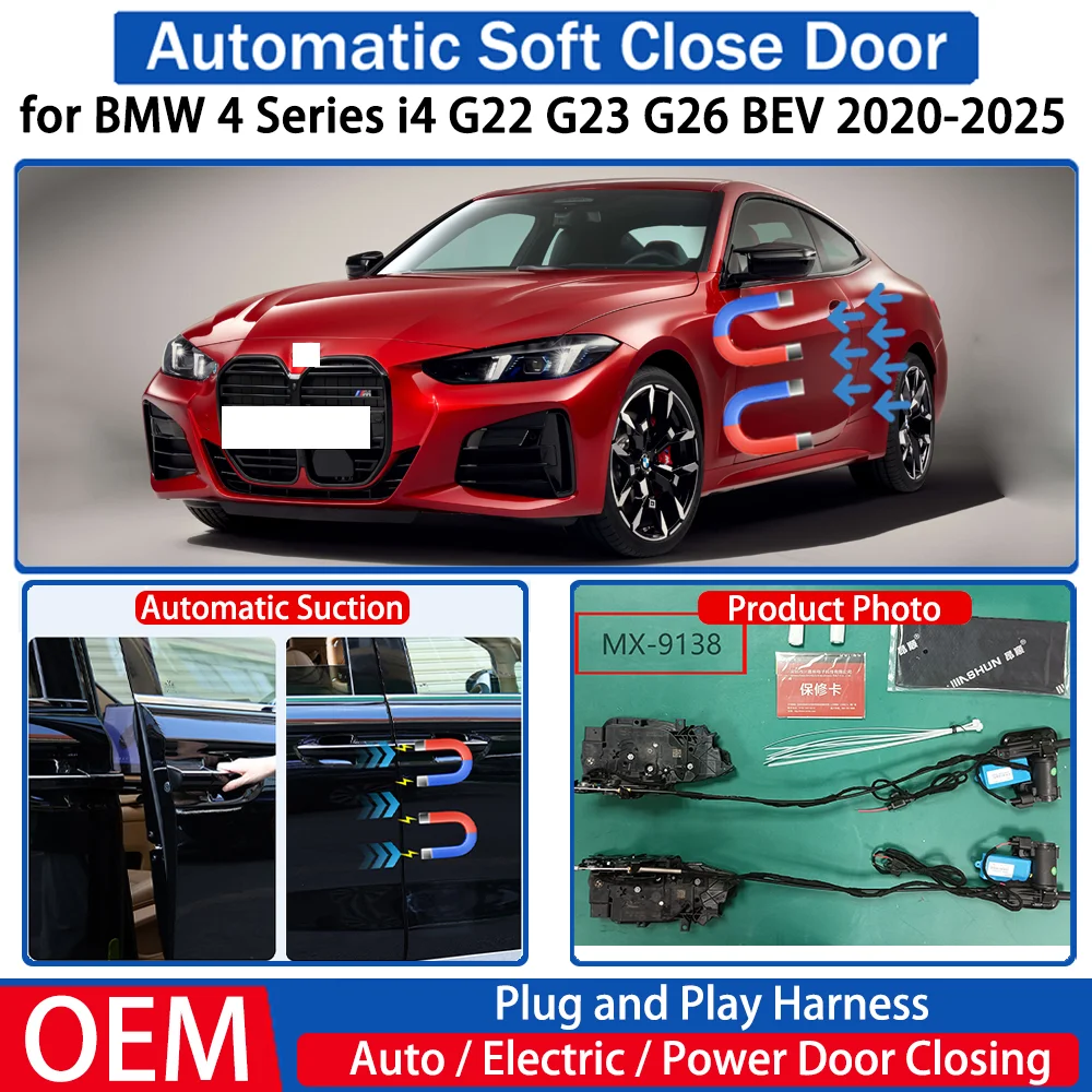 for BMW 4 Series i4 G22 G23 G26 BEV 2020-2025 Car OEM Automatic Soft Close Door Electric Suction Kit Auto Power Closing System
for BMW 4 Series i4 G22 G23 G26 BEV 2020-2025 Car OEM Automatic Soft Close Door Electric Suction Kit Auto Power Closing System