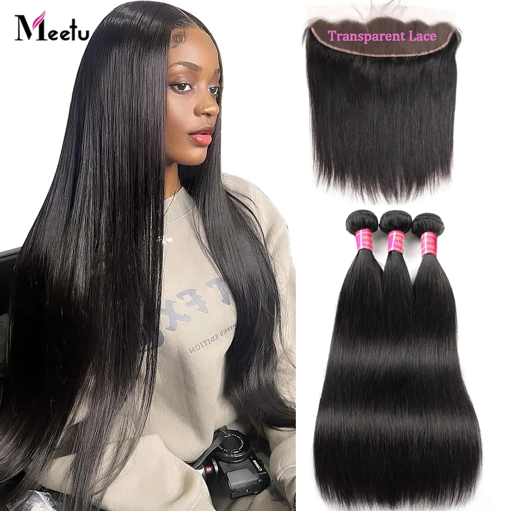 Meetu Straight Bundles with Frontal 13x6 13x4 Transparent Lace Frontal With Bundles Brazilian Human Hair Bundles With Frontal
Meetu Straight Bundles with Frontal 13x6 13x4 Transparent Lace Frontal With Bundles Brazilian Human Hair Bundles With Frontal