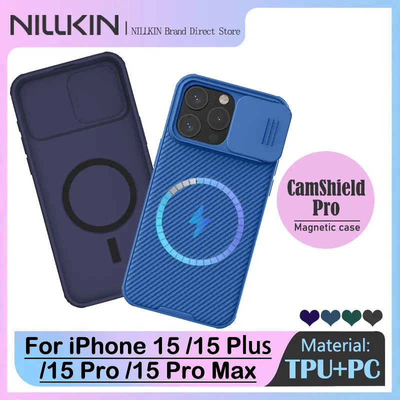 Магнитный чехол Nillkin для iPhone 15/15 PRO/15 PLUS/15 PRO MAX, слайд-объектив, защита камеры, ТПУ + ПК, противоударный, задняя крышка
Магнитный чехол Nillkin для iPhone 15/15 PRO/15 PLUS/15 PRO MAX, слайд-объектив, защита камеры, ТПУ + ПК, противоударный, задняя крышка
