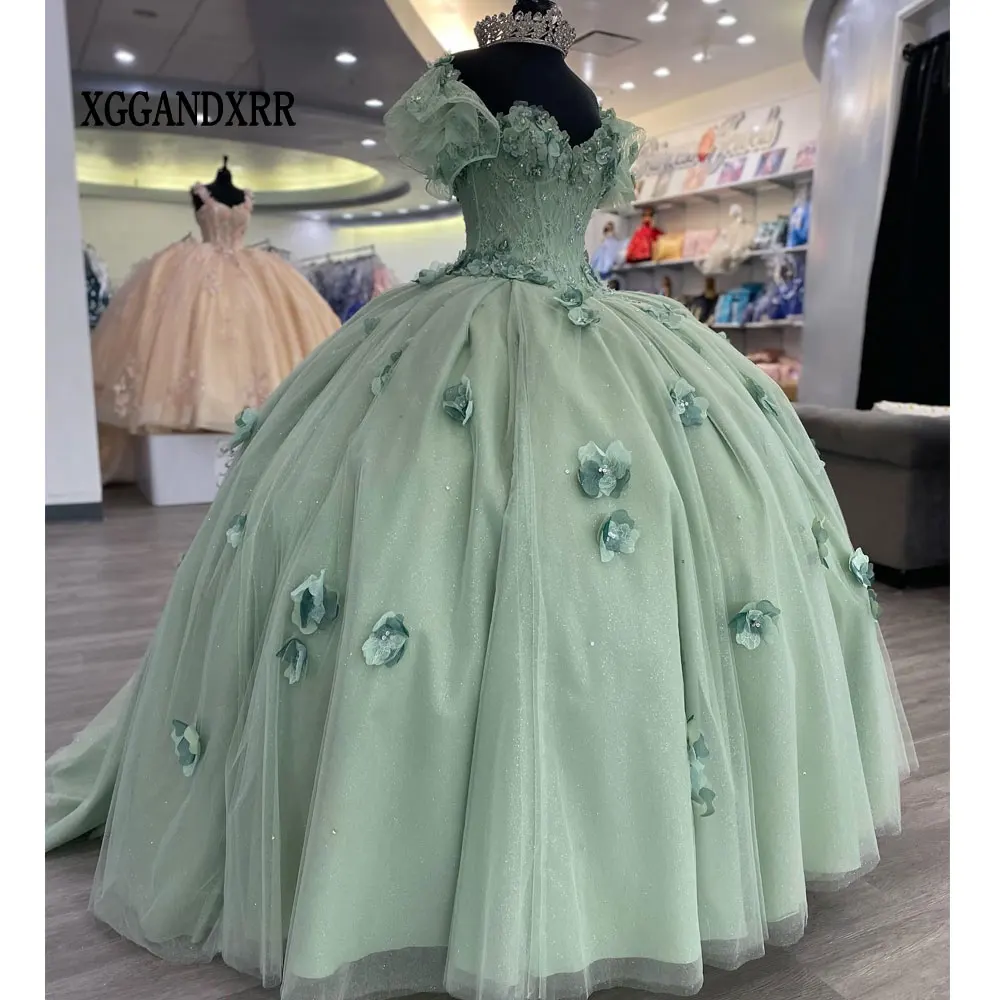 Customized New Green Quinceanera Dress 2024 Real 3D Flower Floral Princess Lace Appliques Sweet 16 Dress Vestido De XV Años 15
Customized New Green Quinceanera Dress 2024 Real 3D Flower Floral Princess Lace Appliques Sweet 16 Dress Vestido De XV Años 15