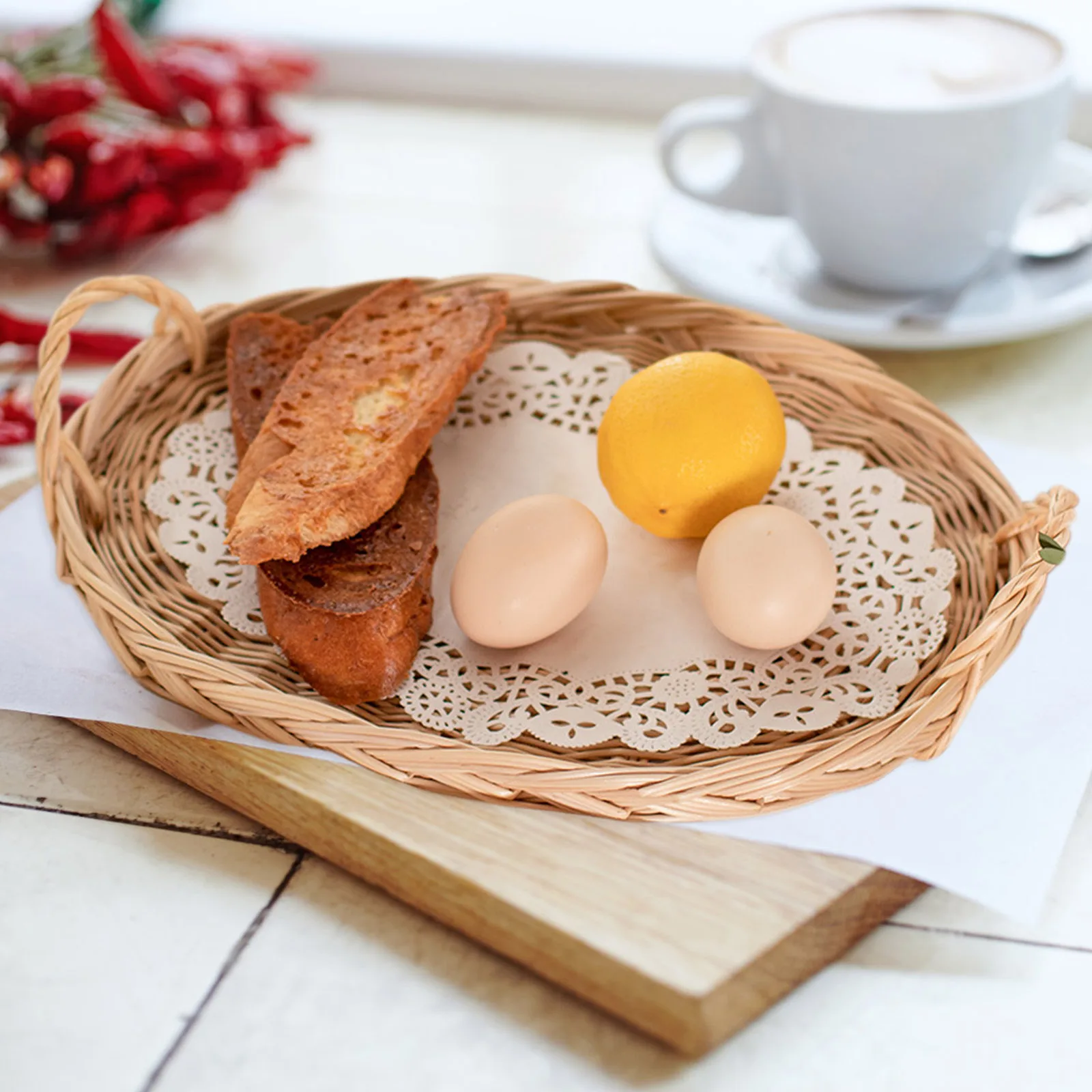 Bread Serving Basket Storage Rattan Baskets for Fruit Snack Woven Tray Kitchen Household Decor Barware Set Multipurpose 
Bread Serving Basket Storage Rattan Baskets for Fruit Snack Woven Tray Kitchen Household Decor Barware Set Multipurpose