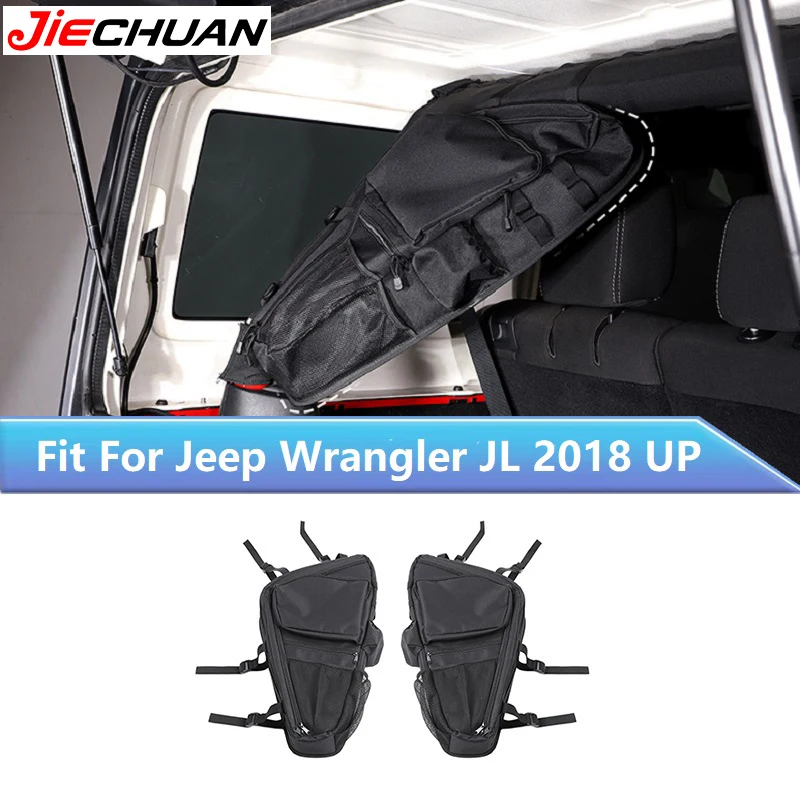 JIECHUAN Car Trunk Roll Bar Cage Side Storage Bag Multi-Pockets Cargo Organizers Fit For Jeep Wrangler JK 2007-2017/JL 2018 Up
JIECHUAN Car Trunk Roll Bar Cage Side Storage Bag Multi-Pockets Cargo Organizers Fit For Jeep Wrangler JK 2007-2017/JL 2018 Up