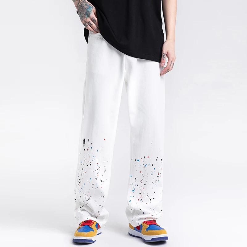 American high street tide brand retro spray paint hip-hop jeans men's loose straight-leg pants wide-leg pants couple pants
American high street tide brand retro spray paint hip-hop jeans men's loose straight-leg pants wide-leg pants couple pants