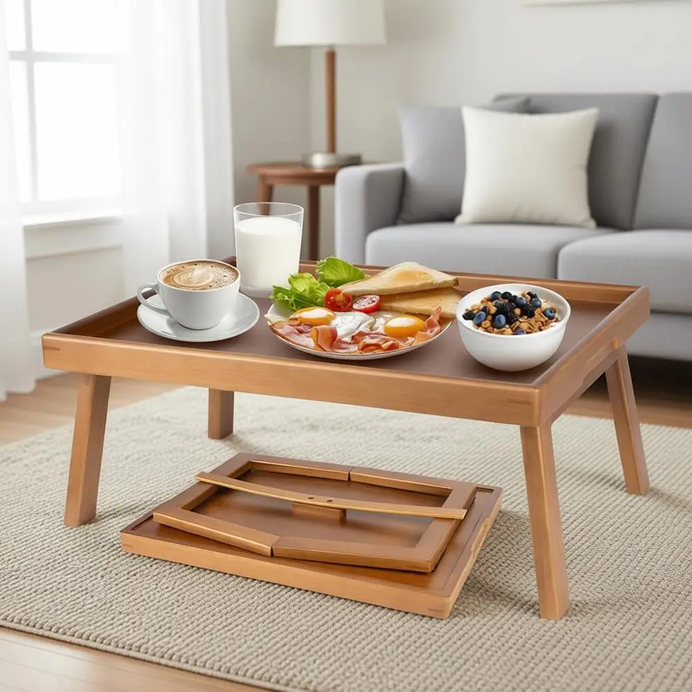 Adjustable Bamboo Laptop and Breakfast Table with Folding Legs for Bed and Sofa Use
Adjustable Bamboo Laptop and Breakfast Table with Folding Legs for Bed and Sofa Use