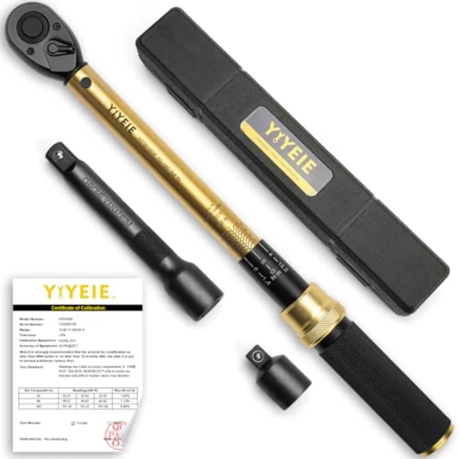 Динамометрический ключ с приводом 1/2 дюйма, 10-160 фут-фунтов (10-227 Нм), 72 зубца, профессиональный, с адаптером 3/8 и удлинителем
Динамометрический ключ с приводом 1/2 дюйма, 10-160 фут-фунтов (10-227 Нм), 72 зубца, профессиональный, с адаптером 3/8 и удлинителем