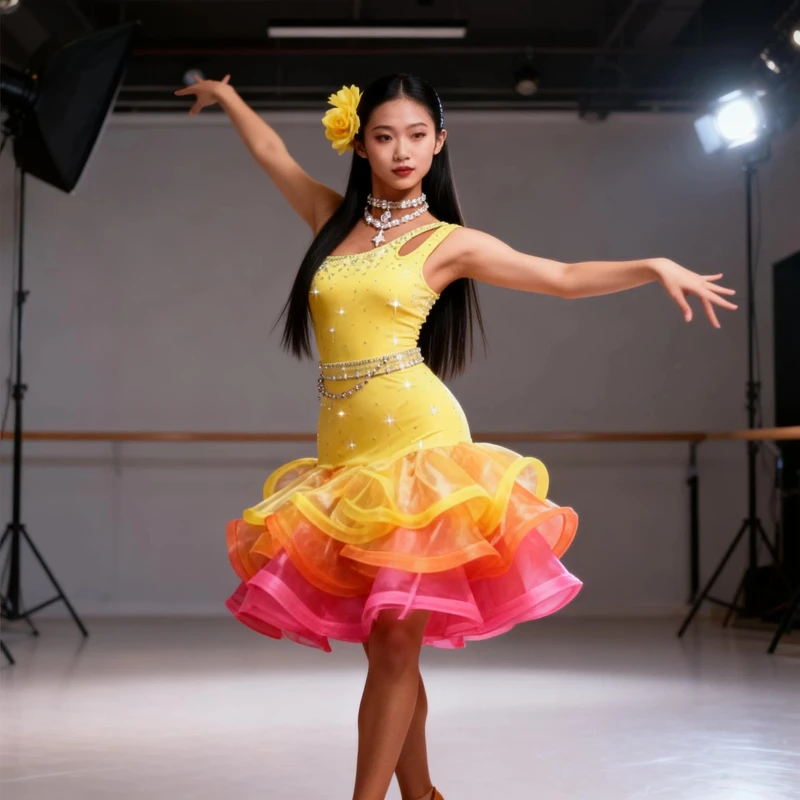 Новое платье для латиноамериканских танцев, соревновательное платье, костюмы, для взрослых и детей, на заказ, светло-желтая юбка-«рыбья кость»
Новое платье для латиноамериканских танцев, соревновательное платье, костюмы, для взрослых и детей, на заказ, светло-желтая юбка-«рыбья кость»