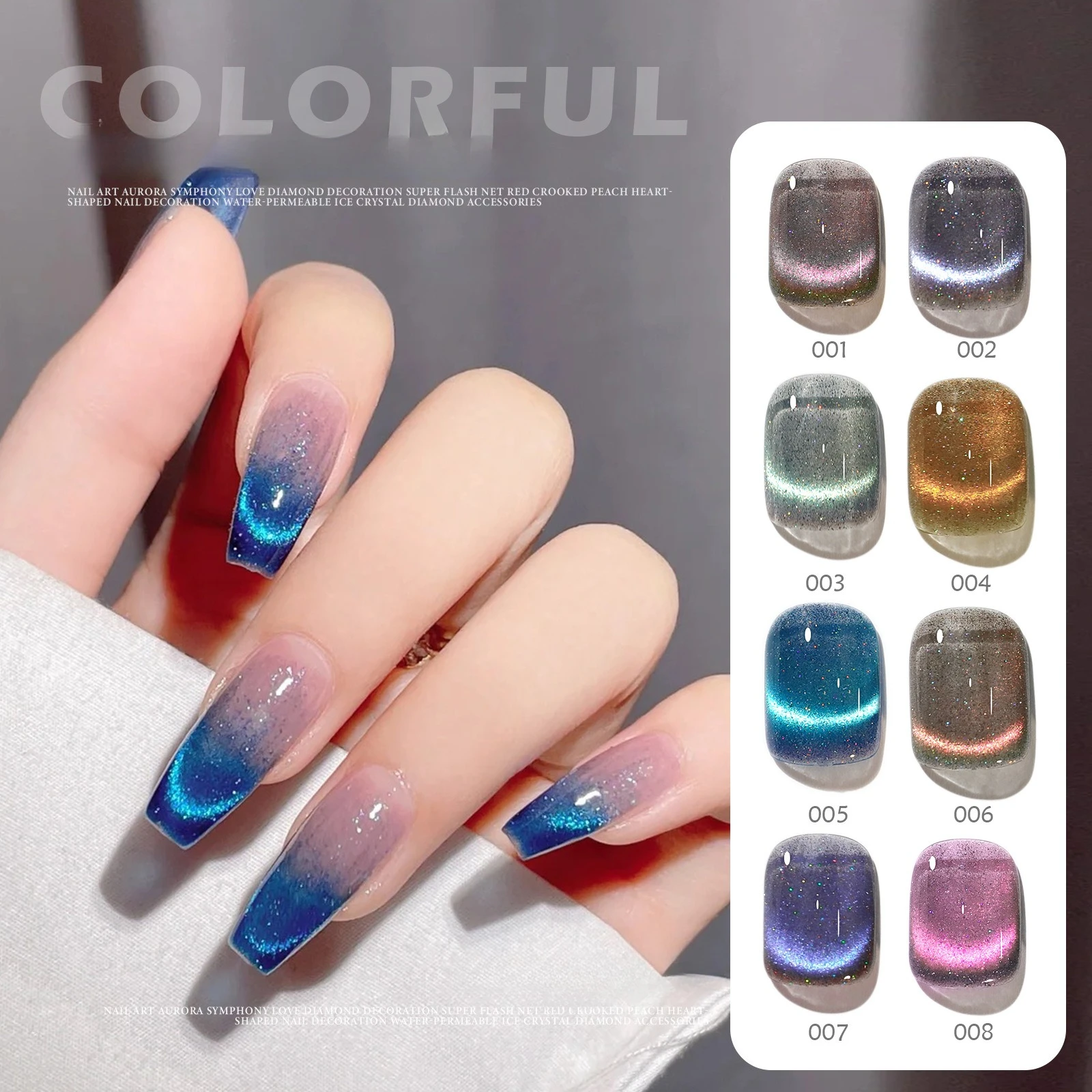 6 Colors Dreamy Dynamic Glass Beads Cat Eye Nail Gel Polish Magnetic Crystal UV LED Semi Permanent Glitter Soak Off Gel Varnish
6 Colors Dreamy Dynamic Glass Beads Cat Eye Nail Gel Polish Magnetic Crystal UV LED Semi Permanent Glitter Soak Off Gel Varnish