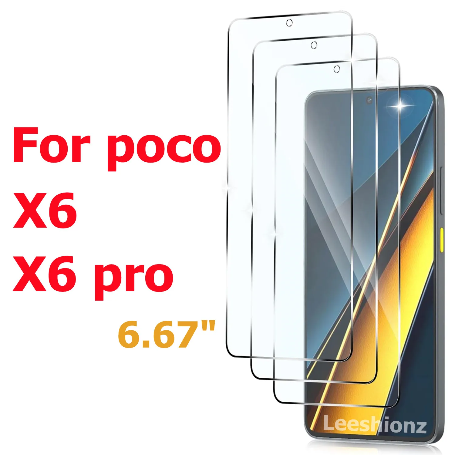Screen Protector For poco X6 x6pro Tempered Crystal 9H Hardness Tempered Glass 6.67" HD Screen Protector
Screen Protector For poco X6 x6pro Tempered Crystal 9H Hardness Tempered Glass 6.67" HD Screen Protector