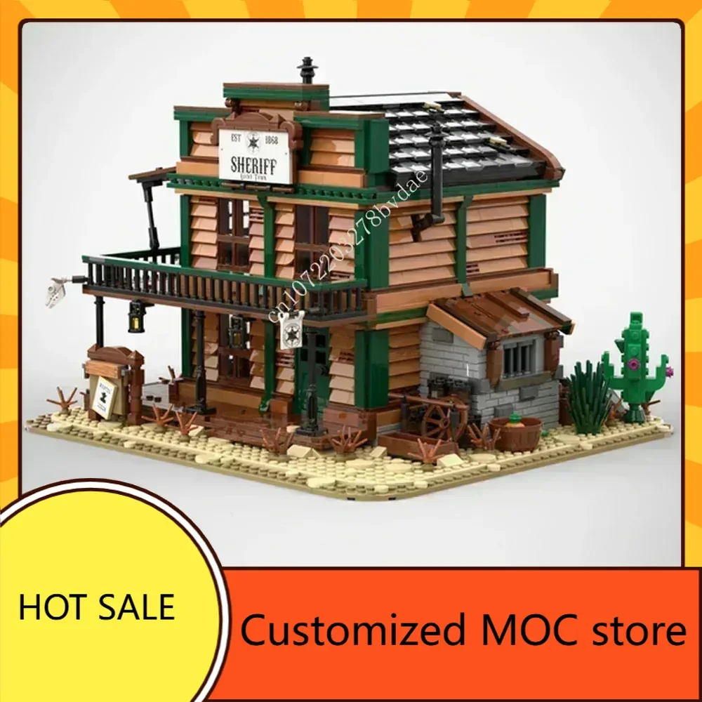 3035 шт. MOC Hot Wild West Sheriff's Office StreetView Набор головоломок-Креативная сборка DIYA Рождественская детская игрушка и головоломка в подарок 
3035 шт. MOC Hot Wild West Sheriff's Office StreetView Набор головоломок-Креативная сборка DIYA Рождественская детская игрушка и головоломка в подарок