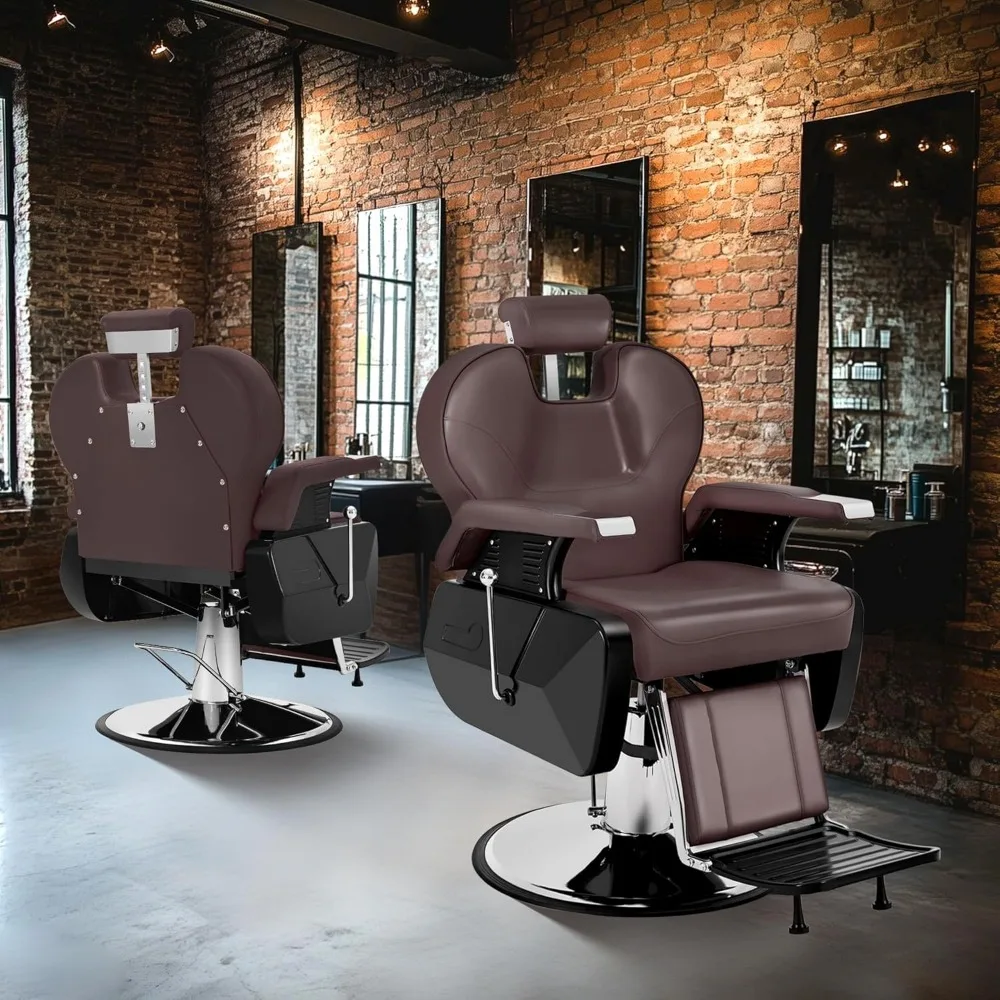 Hydraulic Reclining Barber Chair, Brown All Purpose Salon Chairs for Hair Stylist Professional for Barbershop Stylist Tattoo
Hydraulic Reclining Barber Chair, Brown All Purpose Salon Chairs for Hair Stylist Professional for Barbershop Stylist Tattoo