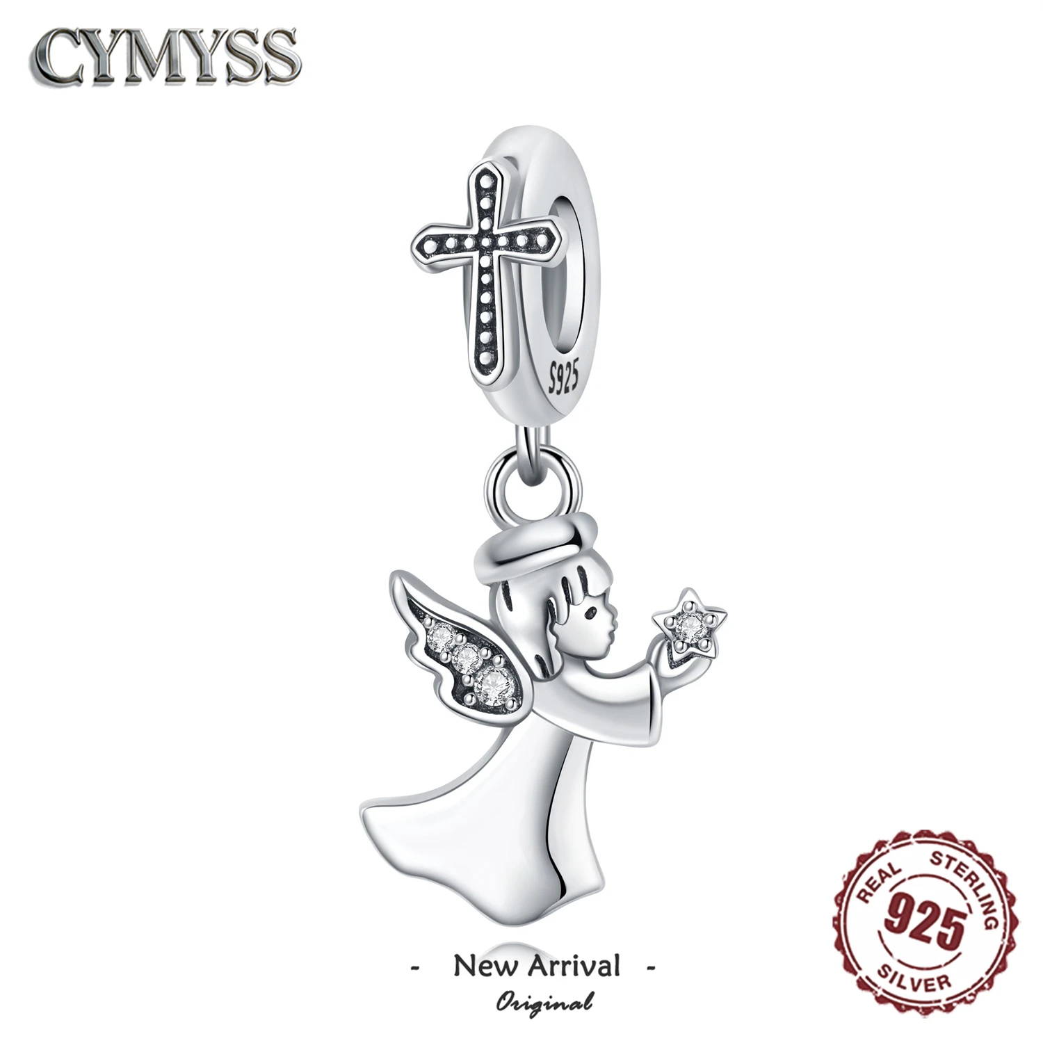 925 Sterling Silver Angel Cross Charm Pendant Fit DIY Bracelet Necklace Women Fine Jewelry Birthday Holiday Party Travel Gifts
925 Sterling Silver Angel Cross Charm Pendant Fit DIY Bracelet Necklace Women Fine Jewelry Birthday Holiday Party Travel Gifts