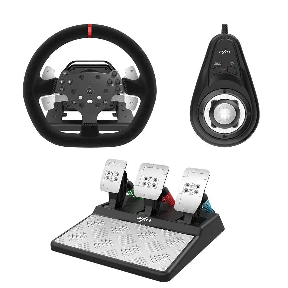 V10 Force Feedback Steering Wheel Detachable Racing Wheel 270/900 Degree Race Steering Wheel with 3-Pedals
V10 Force Feedback Steering Wheel Detachable Racing Wheel 270/900 Degree Race Steering Wheel with 3-Pedals