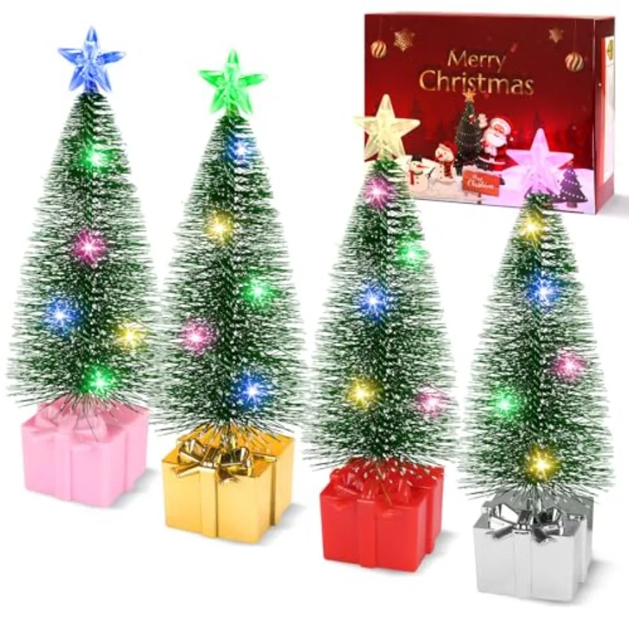 Mini Christmas Tree with Lights, 4 Pack Tabletop Christmas Tree with LED Lights for Indoor Christmas Decorations Holiday Party
Mini Christmas Tree with Lights, 4 Pack Tabletop Christmas Tree with LED Lights for Indoor Christmas Decorations Holiday Party
