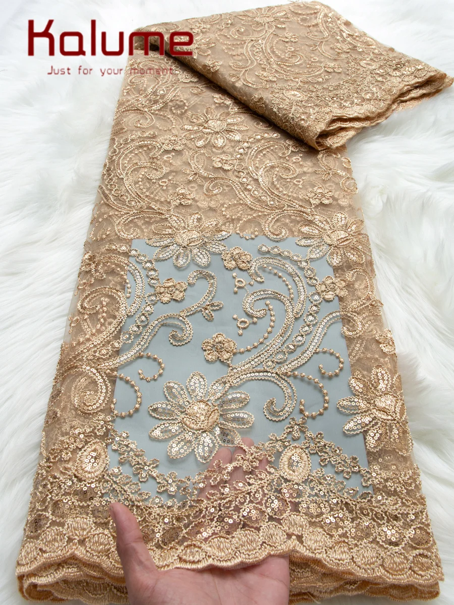 Kalume Milk Silk Lace Fabric Sequins African Nigerian Tulle Lace Fabric 2026 High Quality For Diy Wedding Dress Sew Cloth F3935
Kalume Milk Silk Lace Fabric Sequins African Nigerian Tulle Lace Fabric 2026 High Quality For Diy Wedding Dress Sew Cloth F3935